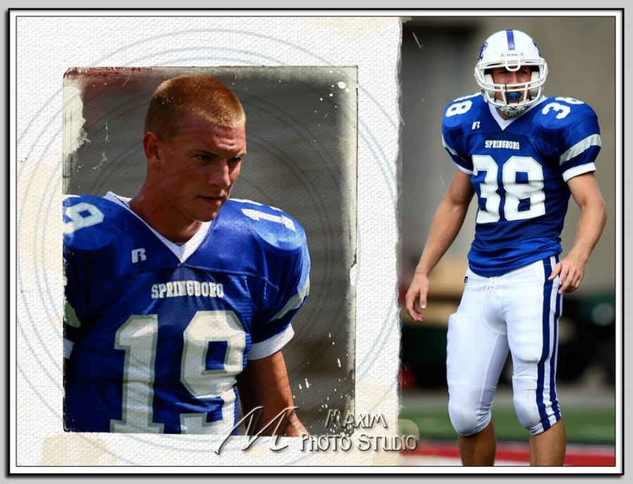 Springboro Senior WR/DB #19 Mike Kindel (6-3, 195) and Senior RB Robert Little (6-0, 185)