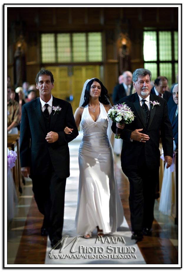 Danielle walking down the aisle