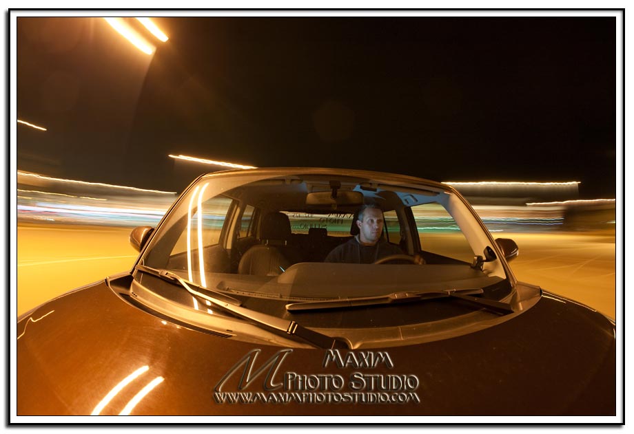 Nighttime car photography using available light Nighttime car photography using available light